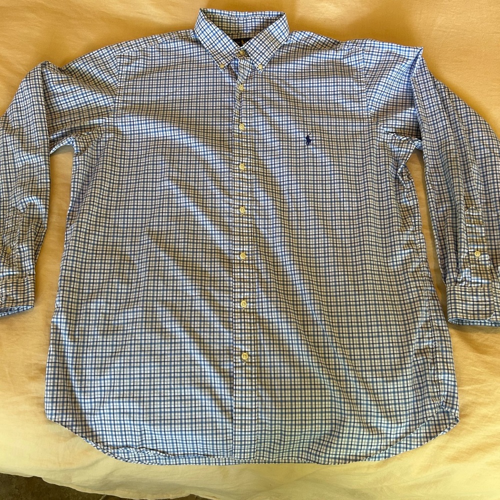 Ralph Lauren Blue Casual Button Down Shirt
